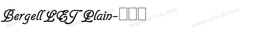 Bergell LET Plain字体转换